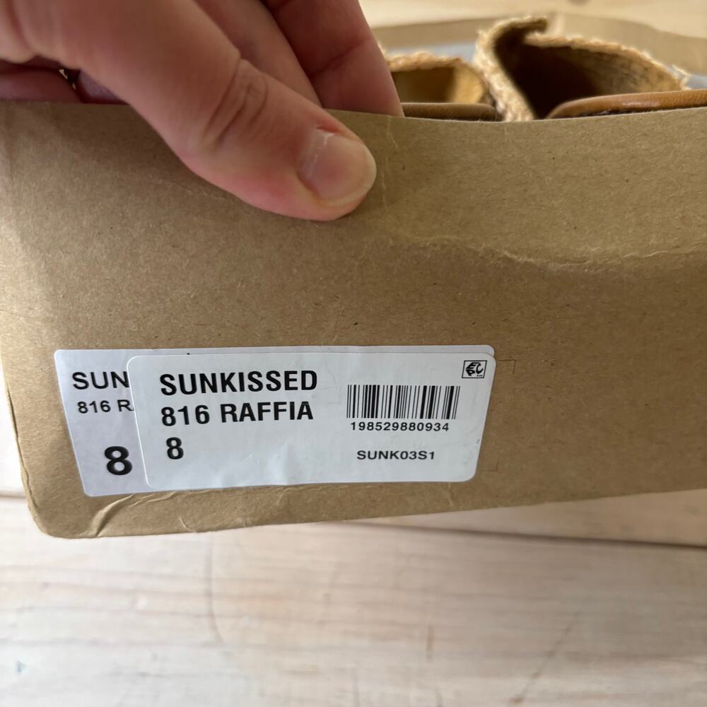 Steve Madden NIB Sunkissed Raffia Platform Block … - image 4